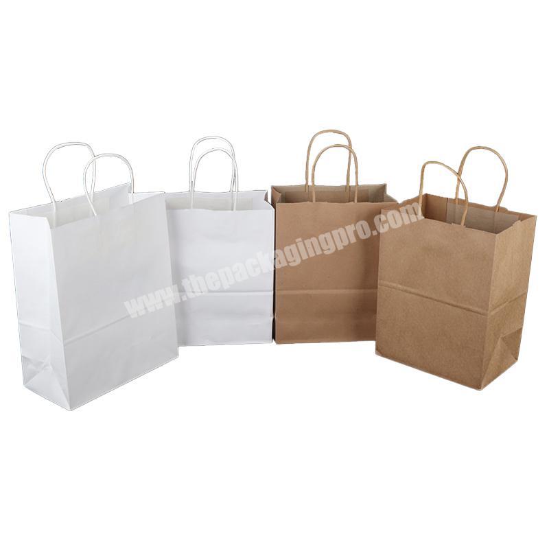 Eco-Friendly Takeaway Food Packaging Printed Paper Bags Paper Bag White Kraft Paper Bags
