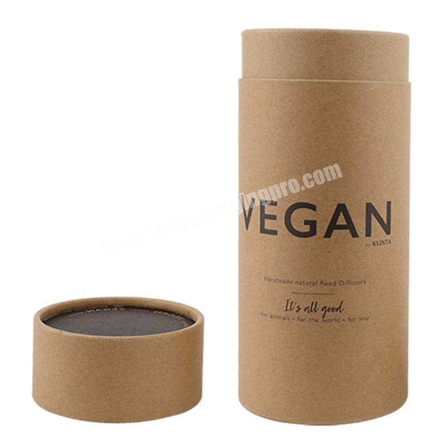 Eco Friendly round paper tubes custom color brown black white tube craft cylinder box packaging