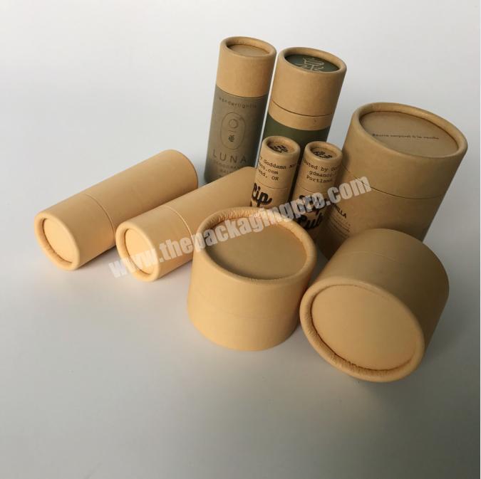 Eco friendly Cosmetic packaging10ml 15ml 30ml 50ml 100ml  kraft cardboard paper tube paper jar