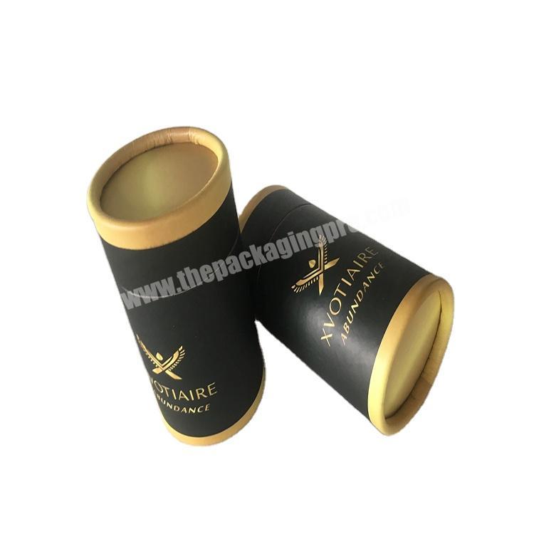 Eco-friendly Gold Foil High Grade kraft  packing paper tube for wine bottle
