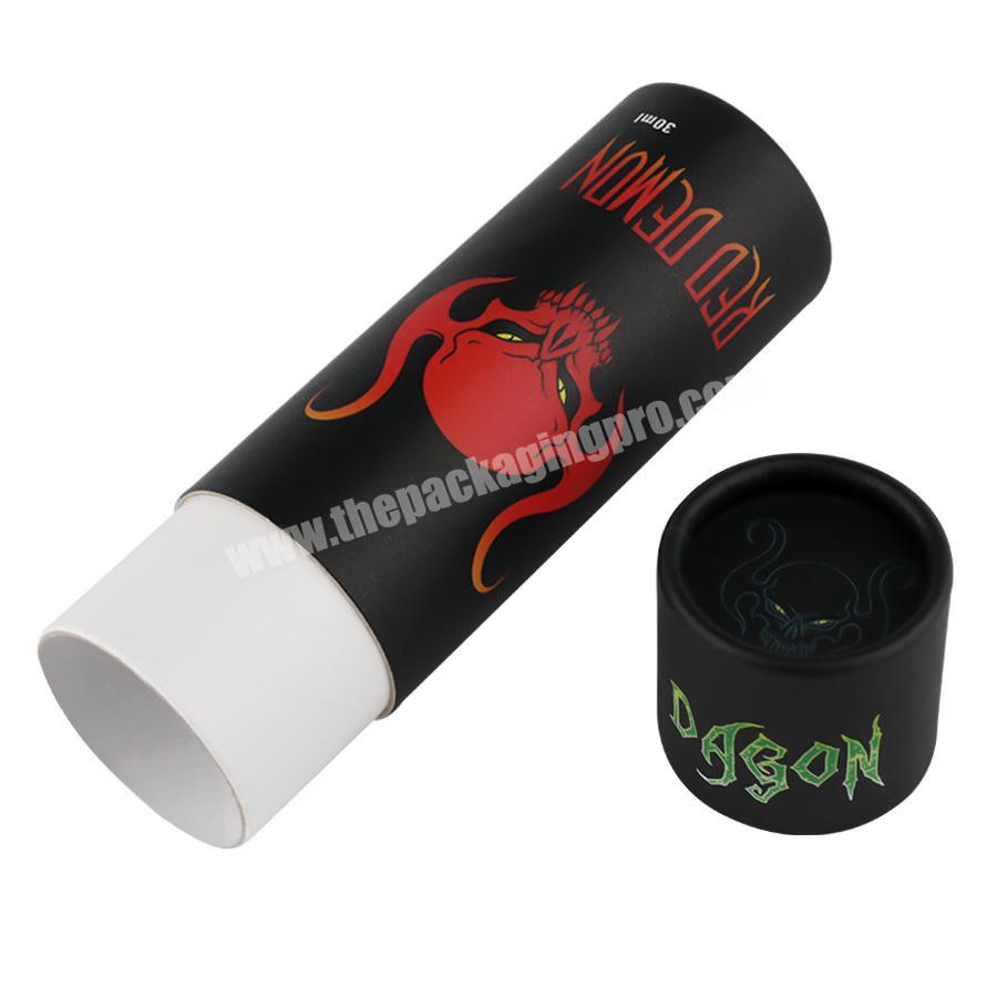Eco-friendly Packaging Paper Tubes with Rolled Edge black paper printing paper craft tube