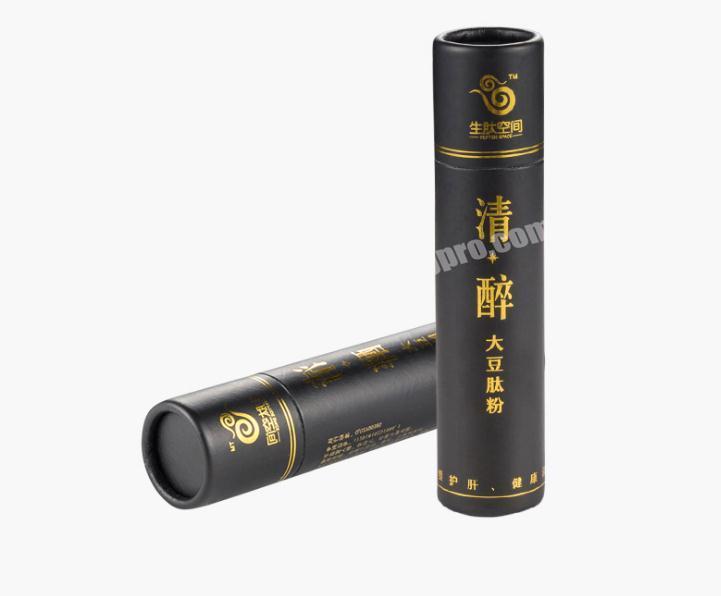 Eco-friendly gold foil paper tube with customized shaped