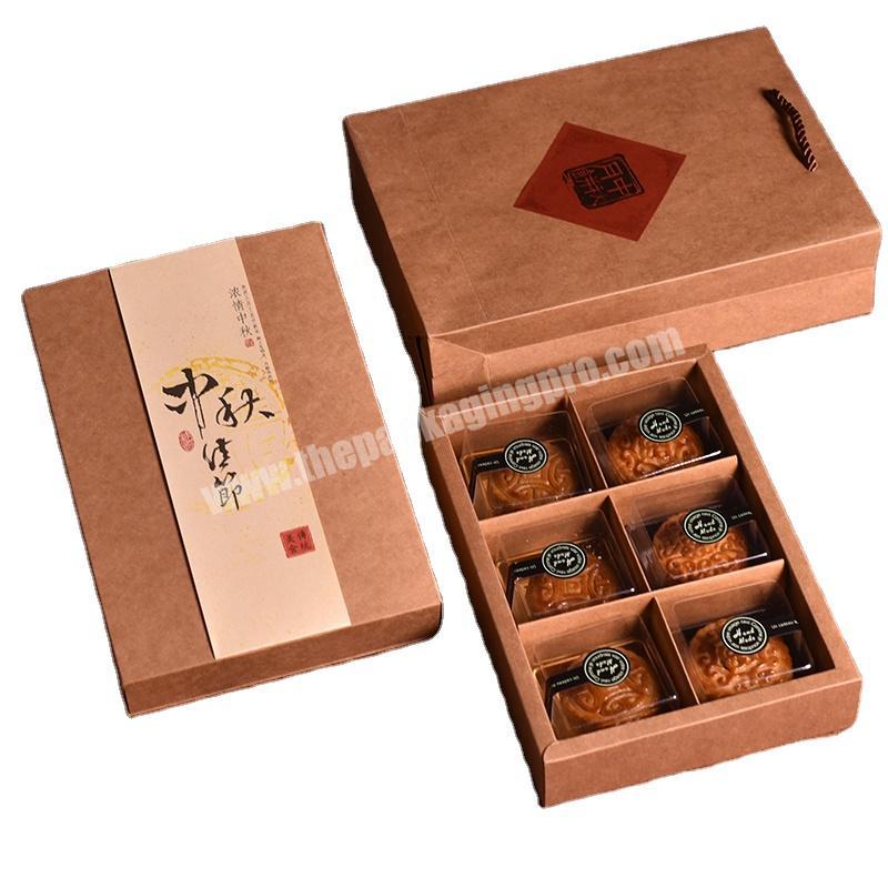 Eco-friendly  kraft packing paper box for  moon cake