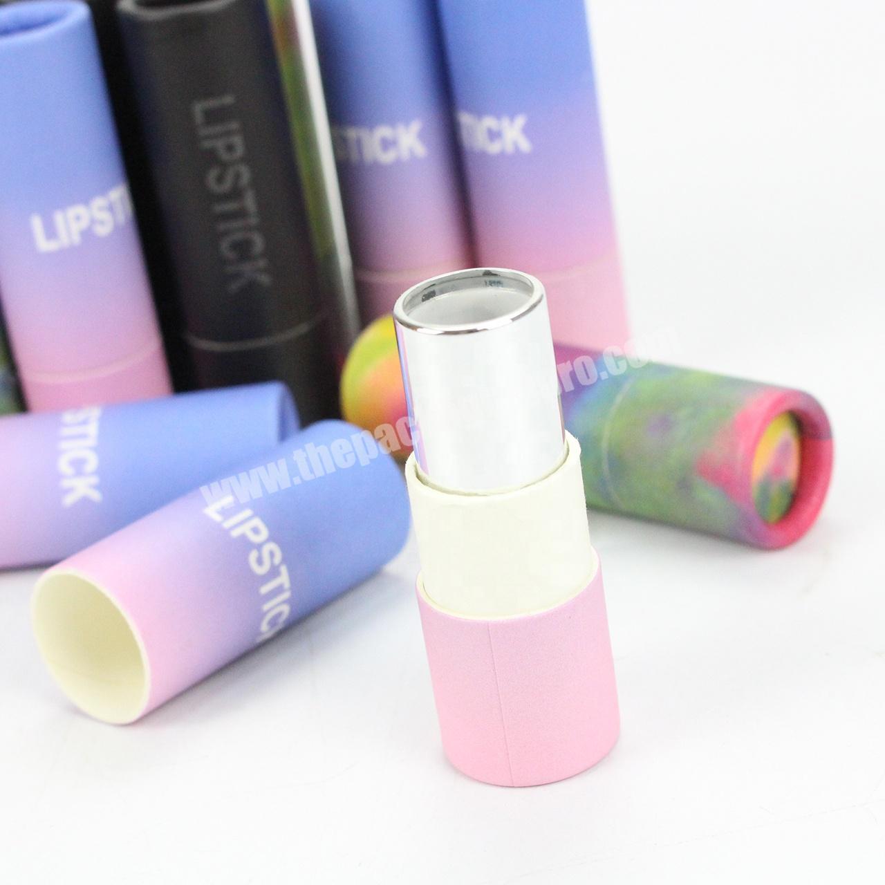 Eco friendly lip balm cosmetic plastic twist up type wax paper tube
