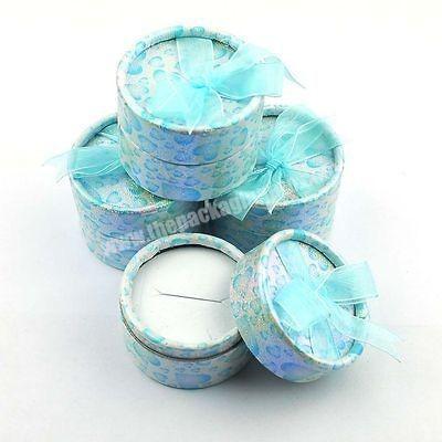 Economic and environmental protection cylinder bulk cardboard packaging tube round jewelry packaging boxes with ribbon