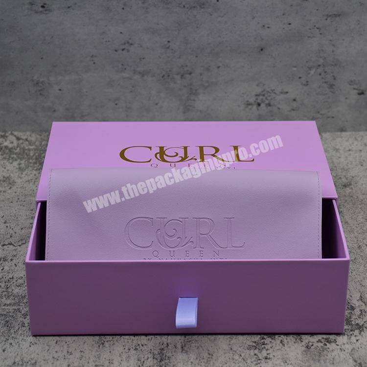 Factory Direct Hard Rigid Cardboard Sliding Box With Ribbon Rope Packaging Gift Drawer Storage Box