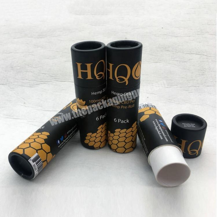 Factory Supplier Food Grade custom long black Round Cylinder Paper Tube for Packaging