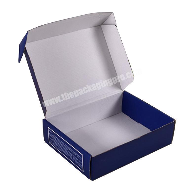 Factory wholesale high quality low price blue custom corrugated letter box shipping box