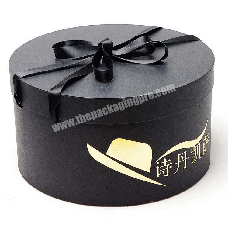 Food Grade Black Round Chocolate gift tube box, Candy Cookie Cake caja de pastel Gift tube ackaging Box With Ribbon Accessory