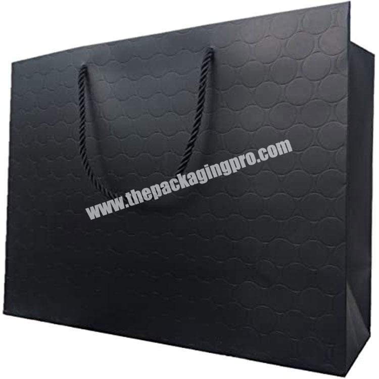Free sample biodegradable BlackWholesale production for packaging recyclable art paper gift bag