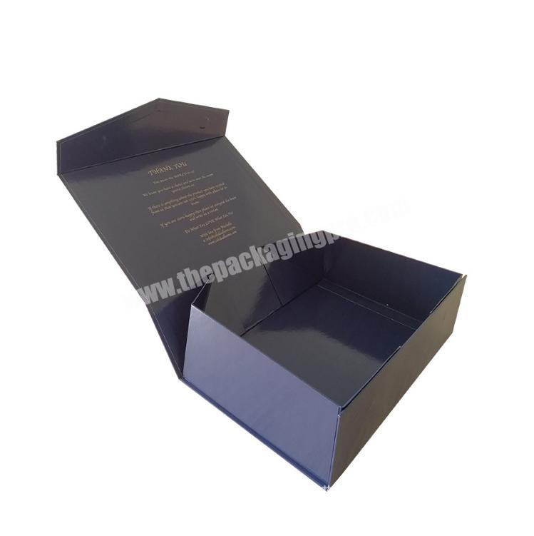 Glossy Lamination Paper Flat Folding Boxes Gift Box With Magnet Closure