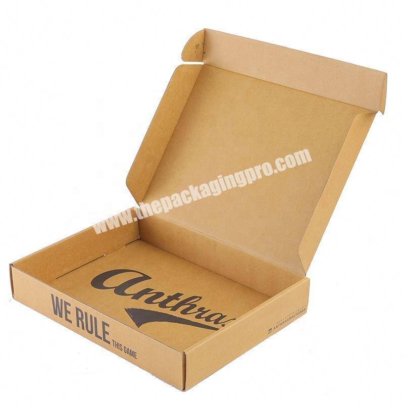 Low MOQ custom brown kraft paper carton packaging red packet printing box in high quality