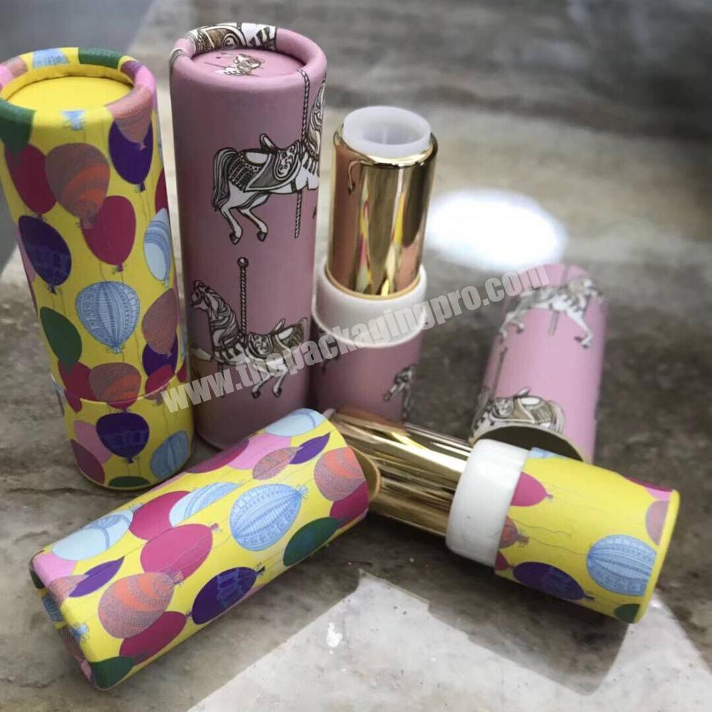 High Quality Designed craft cardboard cosmetic powder packaging lip balm paper tube