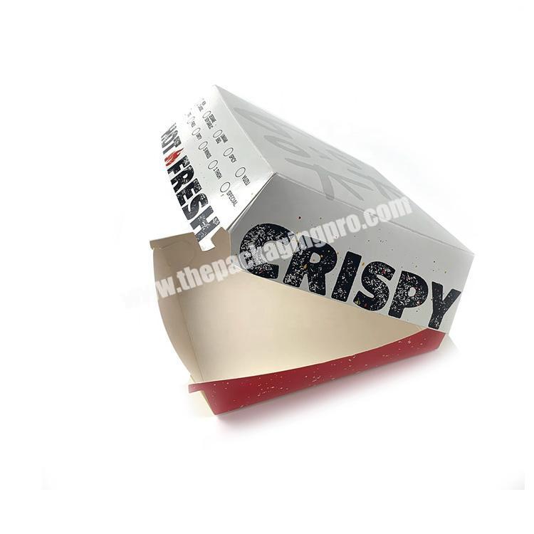 High Quality Disposable Fast Food Packaging Fold Cardboard Designed Lunch Kraft Burger Boxes