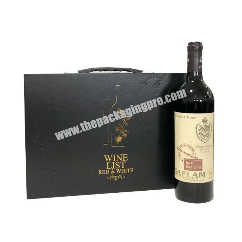 High Quality Luxury Customized  Logo Printed  Eco-friendly Gift Box Cardboard Bottle Packaging  Wine Box