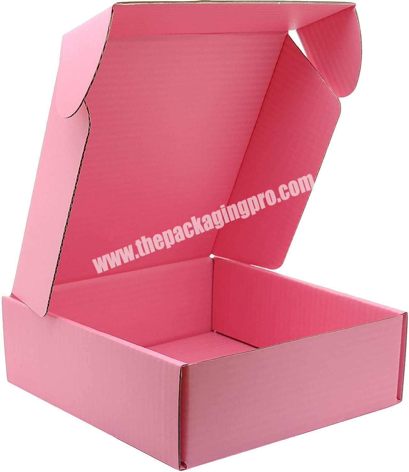 High Quality Small Pink Cardboard Corrugated Craft Gifts Packing Shipping Boxes
