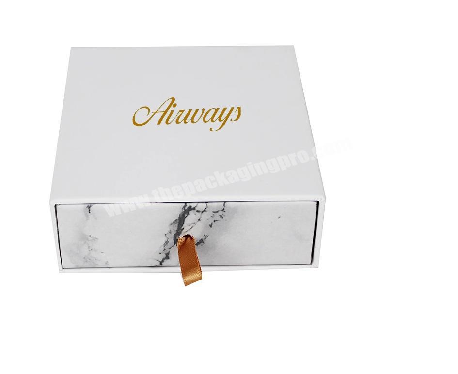 High repurchasing custom logo printed  cardboard paper drawer gift  box with ribbon