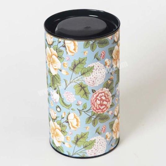 Hight quality tea paper container Tea Paper Tube Cardboard Packaging Tinplate Can Box Container