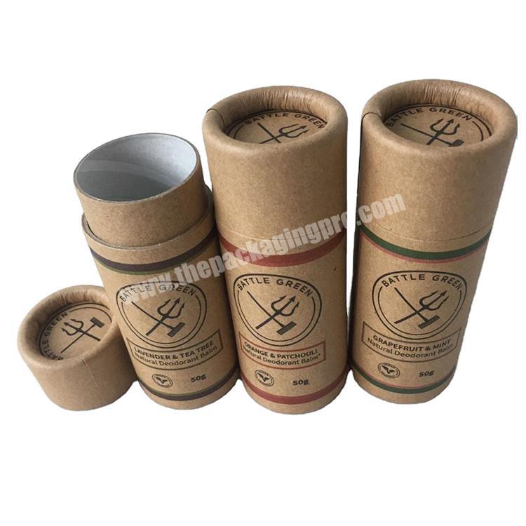 Hot sale food grade custom color green brown eco kraft paper tubes for packaging
