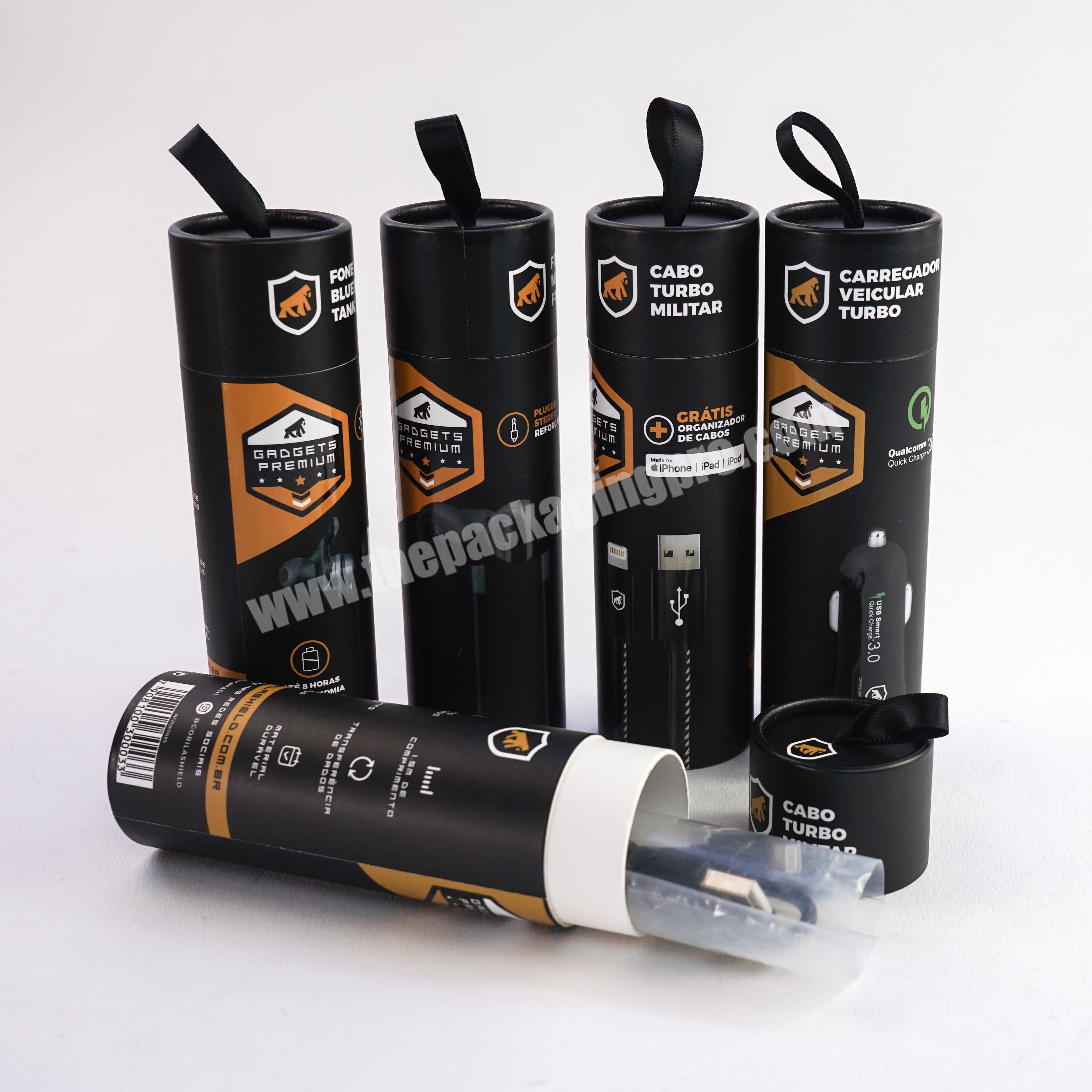 Hot selling customized electronics cardboard tube, cardboard tube packaging box,tube gift box supplier