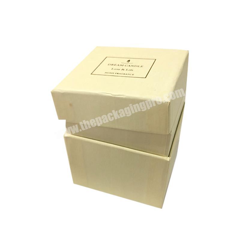 Hot selling high-end luxury custom logo printed gift packing candle set jar boxes with lids