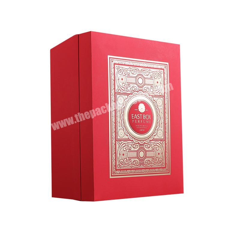 Lid and Hard Bottom Cardboard Gift Ring Box Cosmetic Perfume Packaging Red Luxury World Lid Box