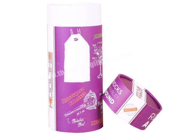 Low Price Ecofriendly Letter Printed Kraft Paper Tea Canister Kraft Cylinder Packaging Tea Paper Tube