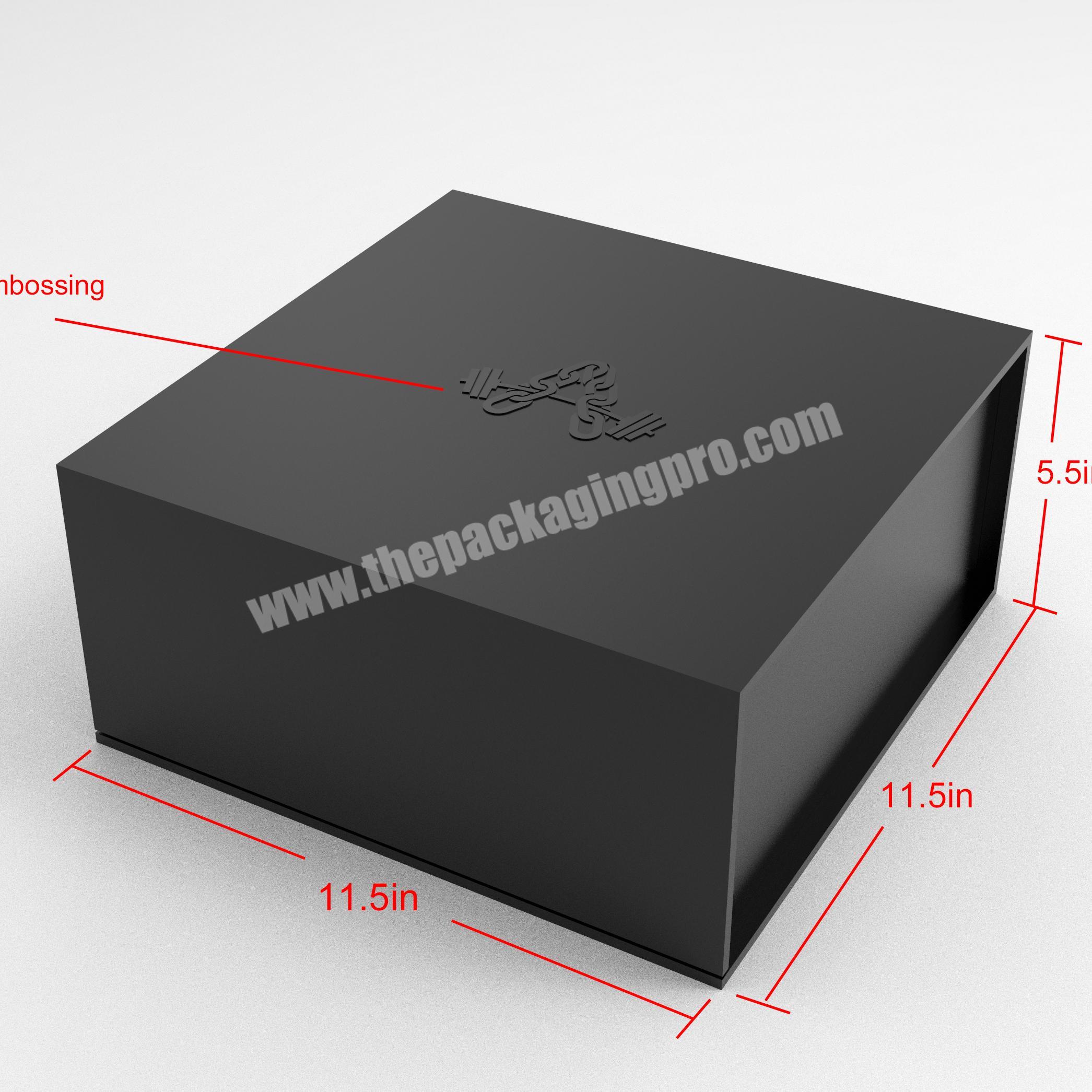 Luxury Black Small Magnetic Closure 1200g Paperboard Jewelry Gift Packaging Box