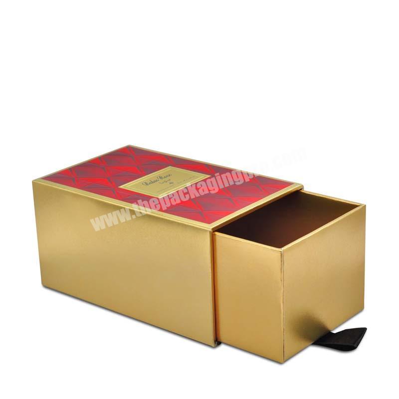 Luxury Decorative Paper Custom Logo Stamping Pull Tab Drawer Gift Box Packaging Boxes