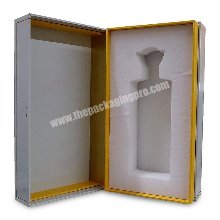 Luxury custom packaging carton cardboard wine glass packaging gift box with foam insert