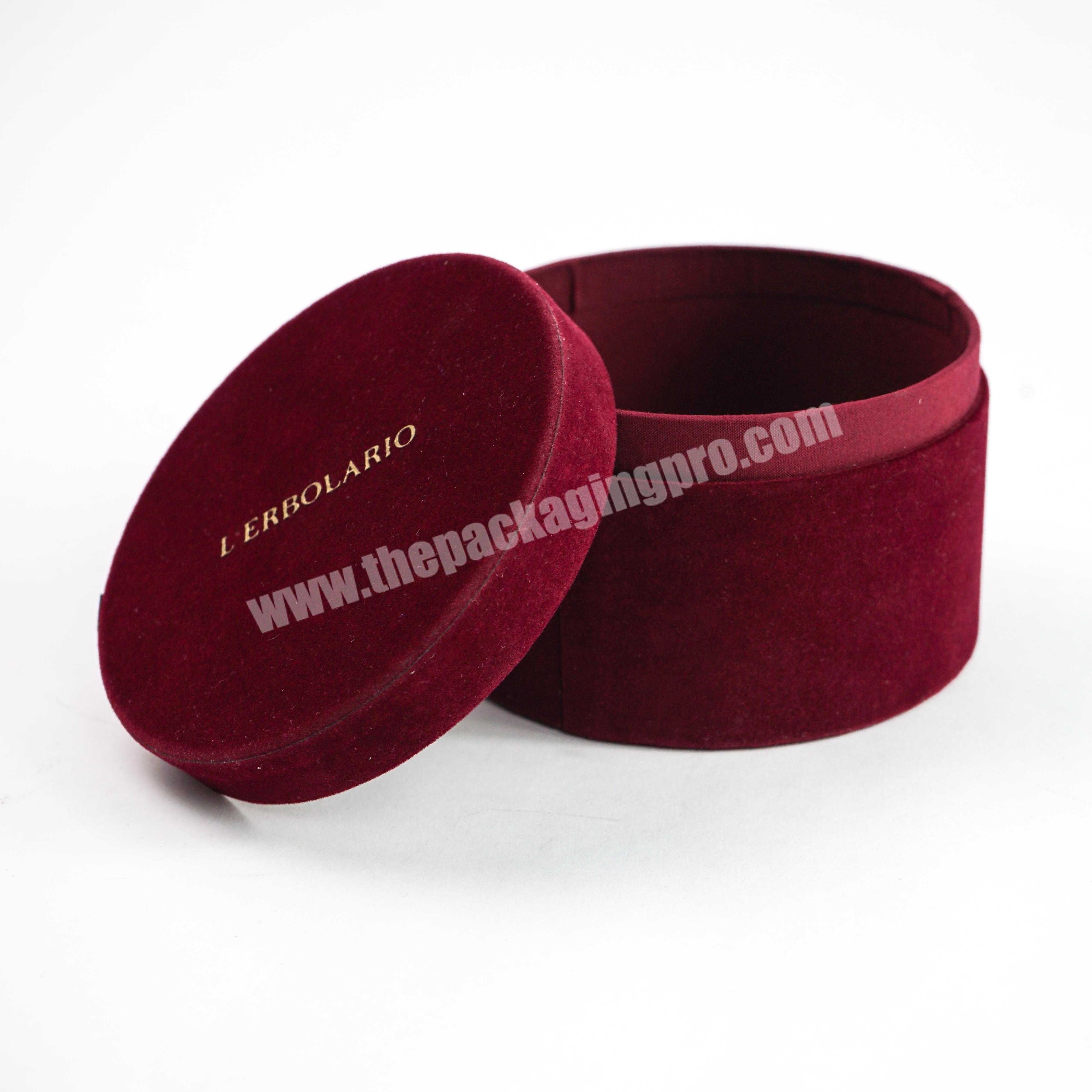 Luxury custom velvet jewelry beauty gift tube box