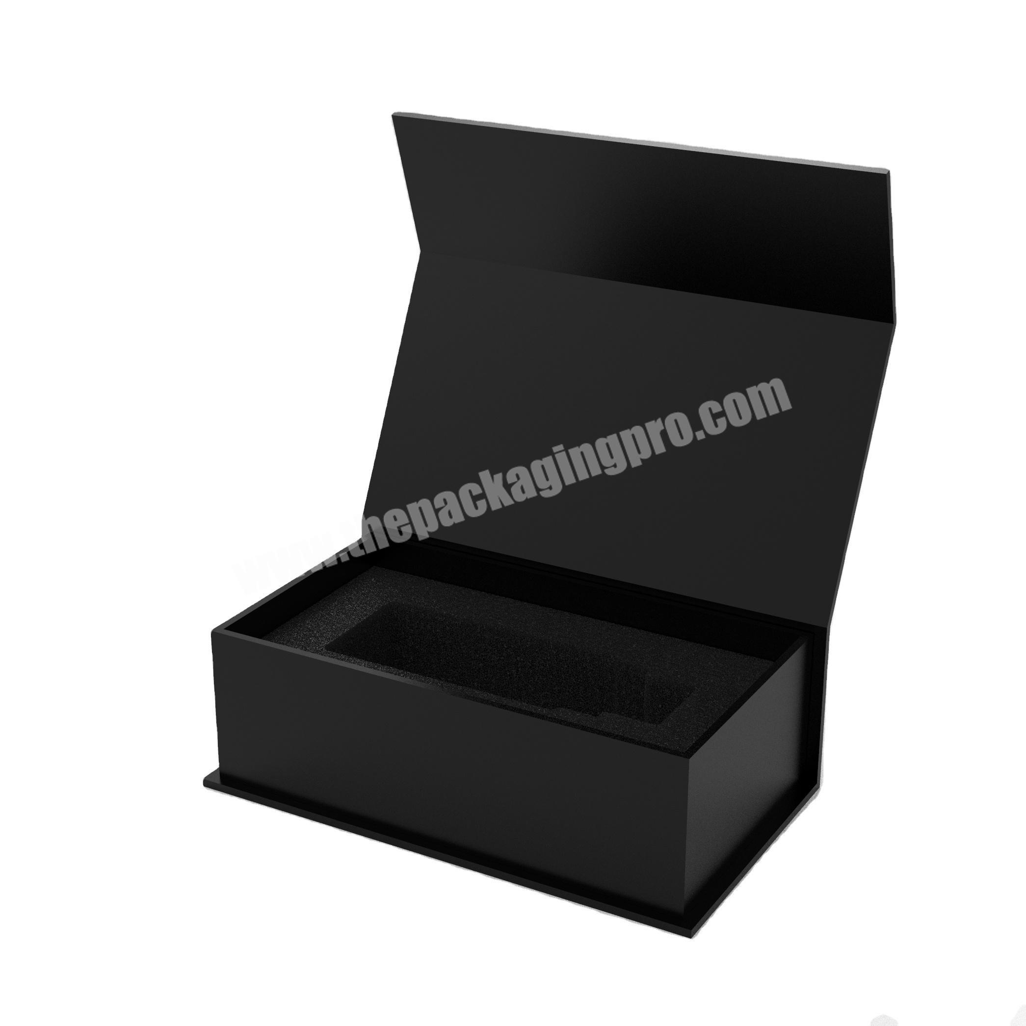 Luxury rigid cardboard book style box  custom paper packaging gift box with magnet for cosmetic