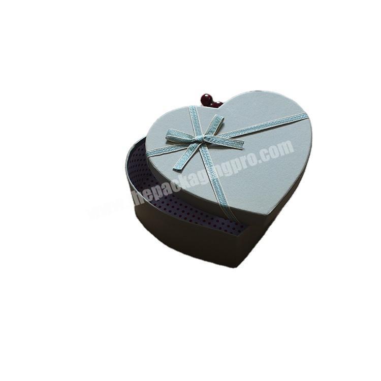 Luxury romantic design custom printed heart shaped packaging small paper gift box