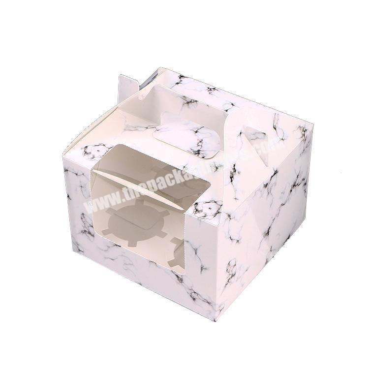 Manufacturer Disposable Small Square Plastic Cup Cake Box With Window