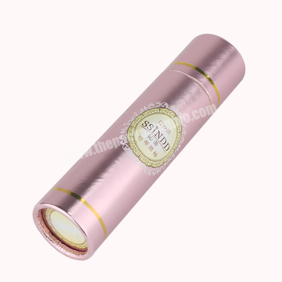 Metallic paper round cylinder socks candle jar wide mouth gift packaging box