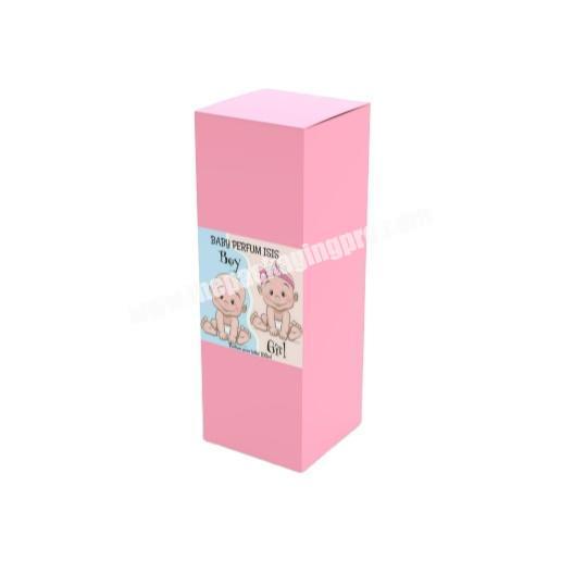 Fully Custom Size Logo Paper Cardboard Packaging Pink Cute Skin Care Products Folder Carton Box Gift Box For Perfume
