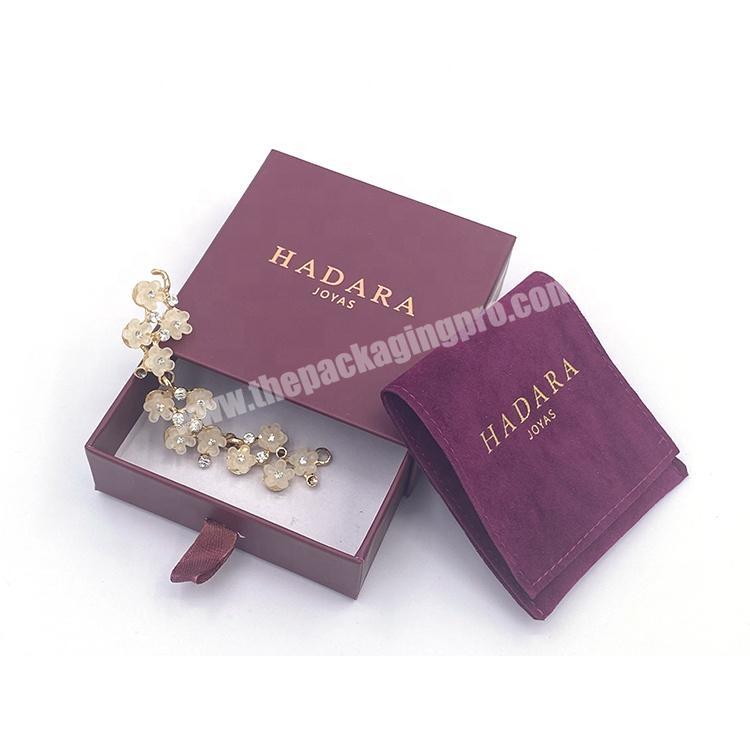 Newest design custom logo gift jewelry packaging luxury hard cardboard paper drawer box set