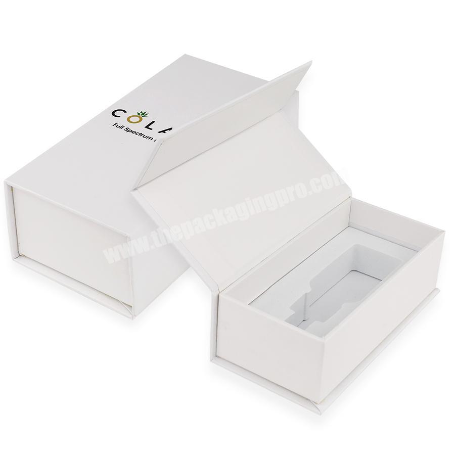 OEM White Custom Logo Folding Magnetic Boite Blanche Cadeau Carre Cheap Simple Recycable Packaging Colored Paper Gift Boxes