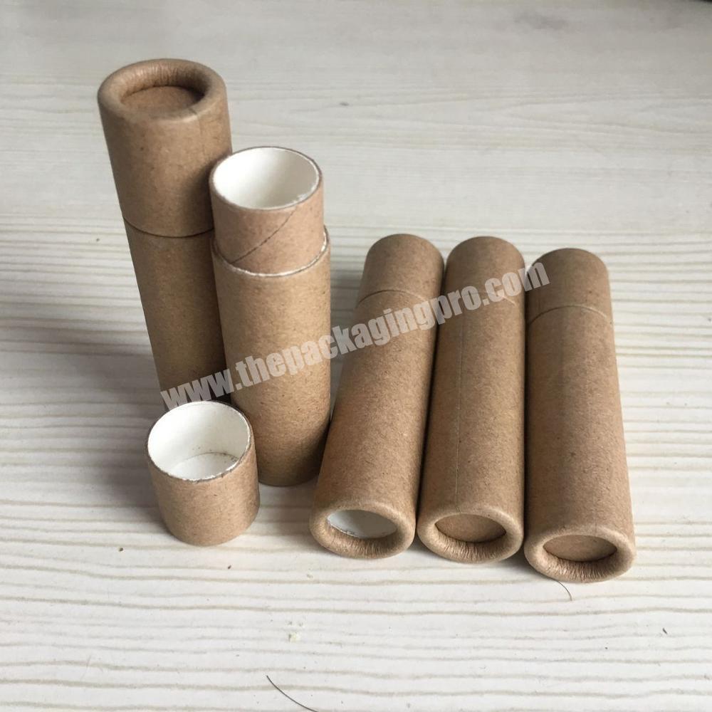 Paper Tube Supplier Biodegradable lipstick Lip Balm Kraft Wrapping Paper Tube packaging