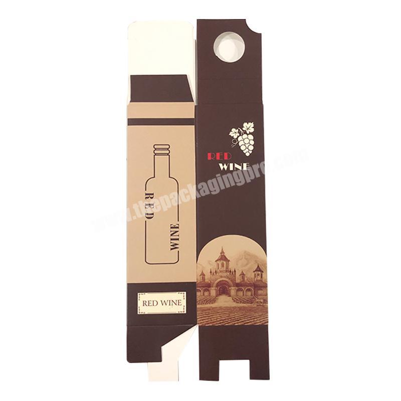 Shop Personalised eco-friendly recycled cheapest cardboard paper foldable mini individual wine bottle gift box