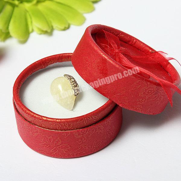 Personalized cardboard jewelry packaging round ring boxes