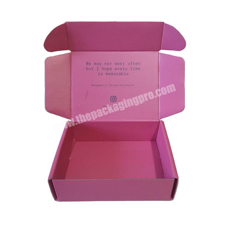 Pink Luxury Tuck top Green Blue Pink Cardboard Makeup Mailer Box with Ribbon