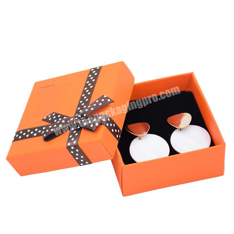 Promotional Event Personalized Square Decorative Storage Ribbon Packaging Lid And Base Rigid Paper Gift Box