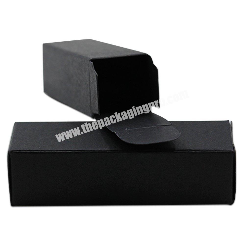 Recyclable Foldable Black Reusable Kraft Paper Lipstick Small Gifts Wrapping Packaging Boxes