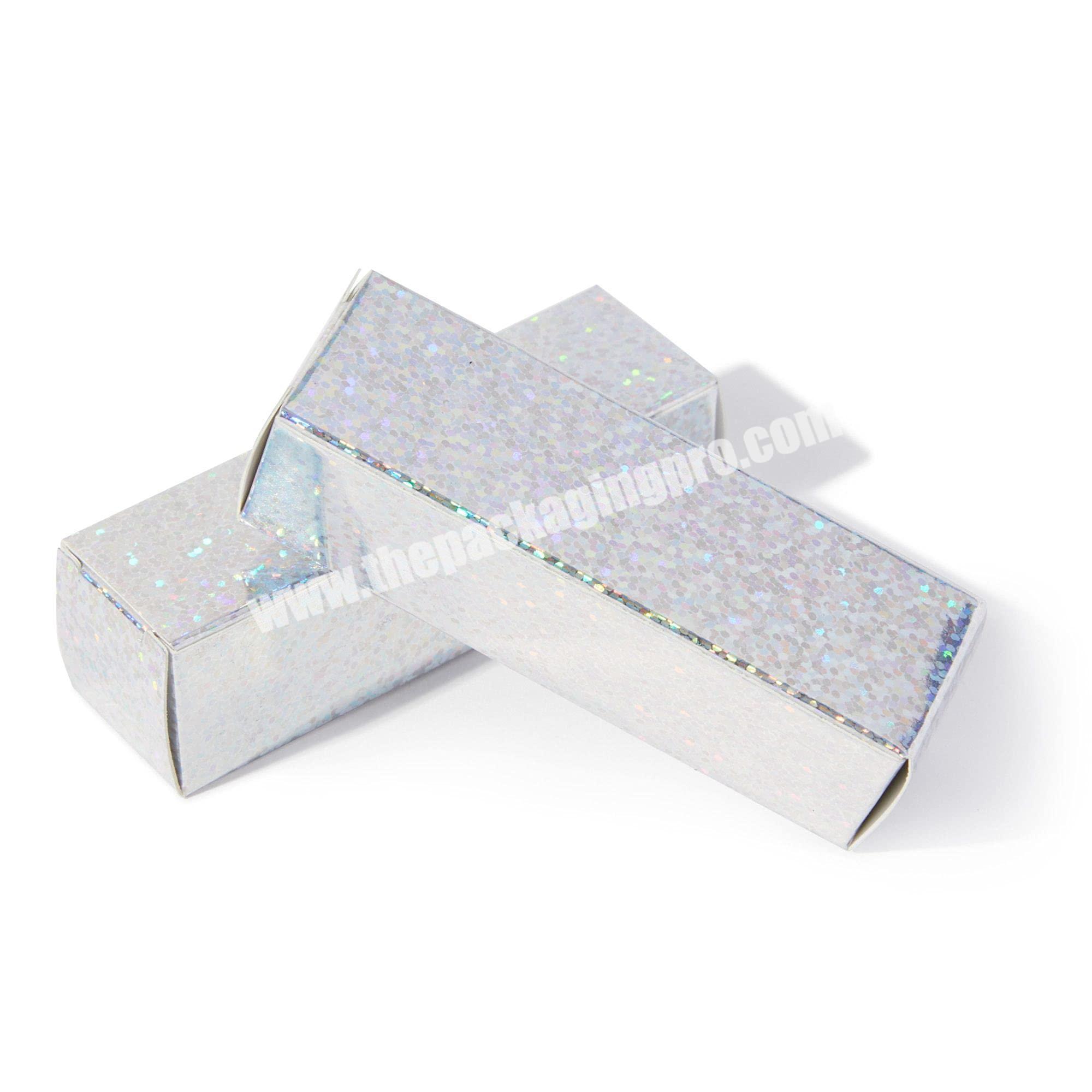 Recyclable Foldable Holographic Kraft Paper Lipstick Perfume Packaging Boxes