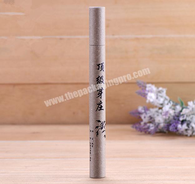 Recyclable eco paper tube for burn incense  kraft long  Package pot waterproof wax lined