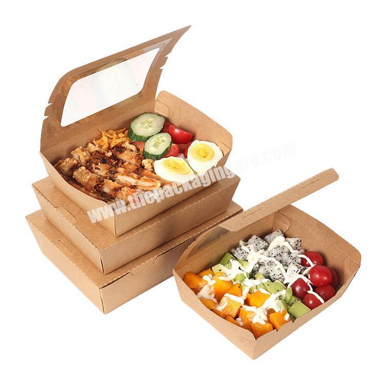 Restaurant Foldable Disposable Fast Food Take Away Packing Containers with Lids