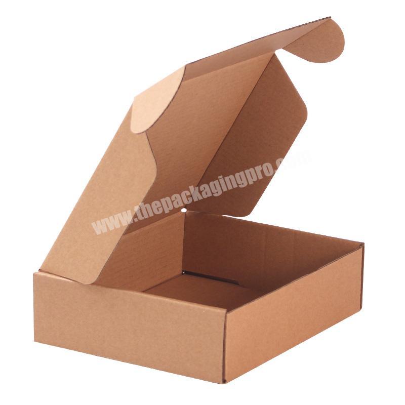 Small MOQ customized size rigid plain kraft color corrugated packaging box mailing box for shipping