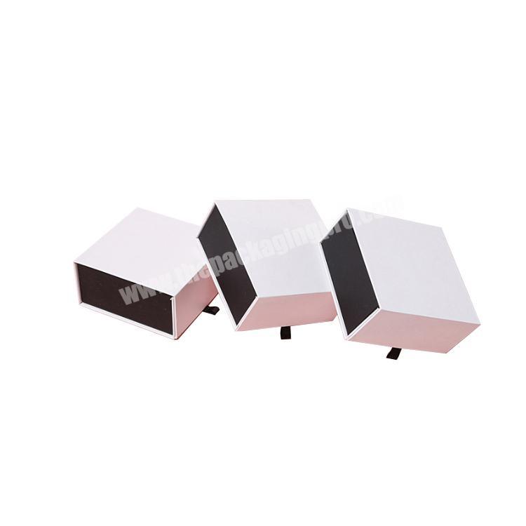 Small Matte White  Magnetic Closure Gift Box Custom with Ribbon