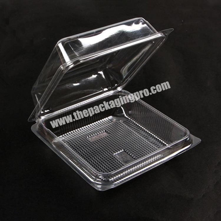 Small clear new sweet individual cake dessert bread plastic box for drycake